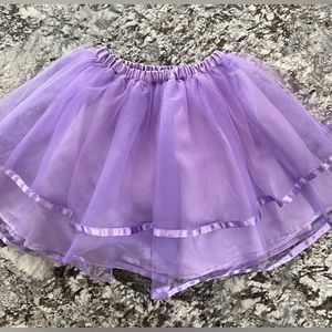 Hanna Andersson lavender light purple ribbon tutu size 120 6-7 girls